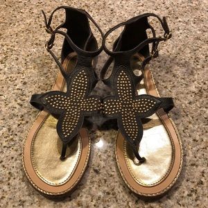Kate Spade Sandals Leather and Gold